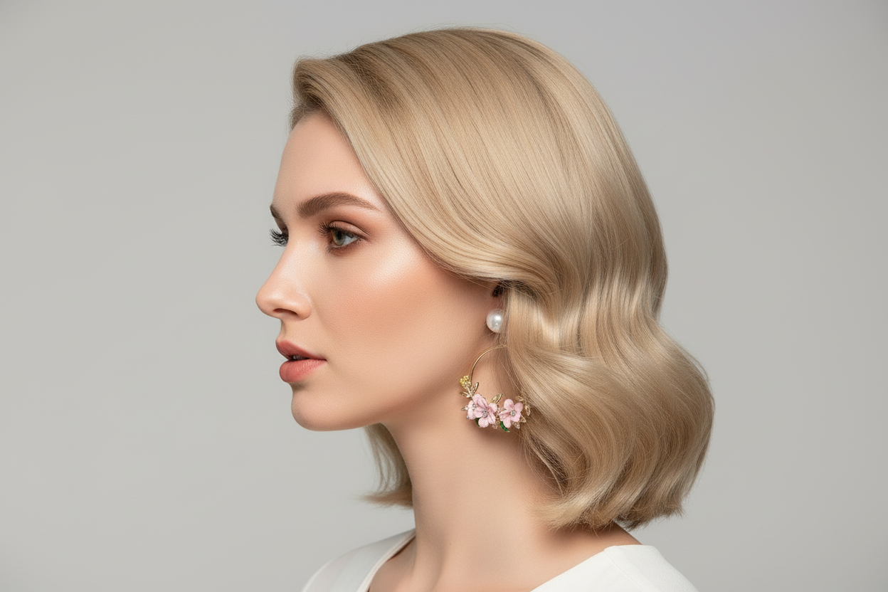 Pearl Blossom Hoops