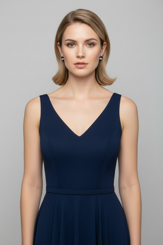 Sapphire Crown Studs